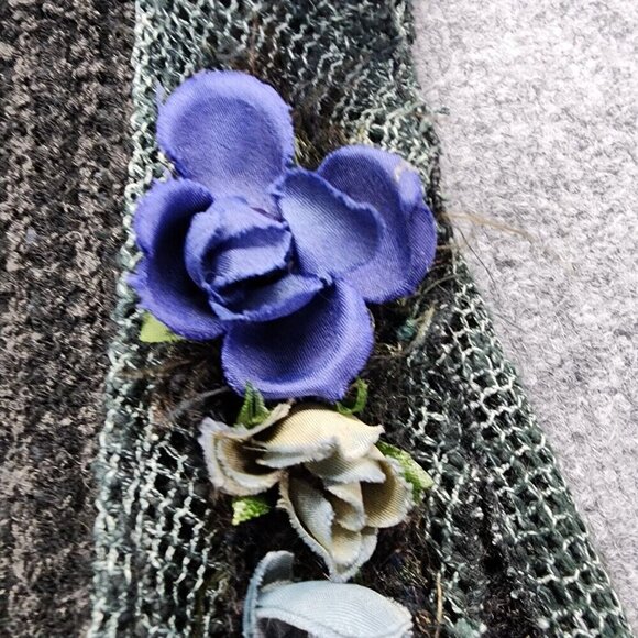 Vintage Art To Wear Cyberpunk Grunge Whimsygoth Knit Sweater Top Flower Gypsy - Picture 4 of 14